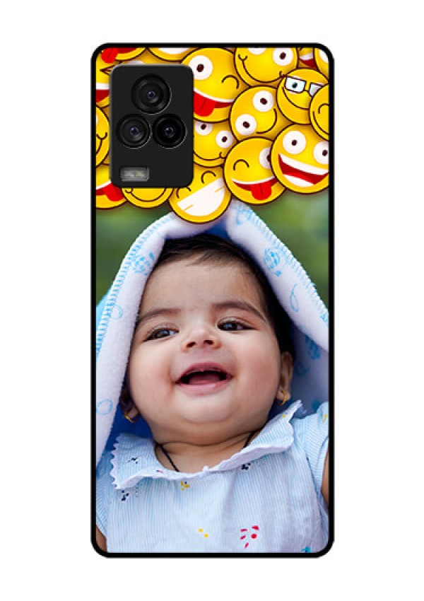iQOO 7 Legend 5G Custom Glass Mobile Case - with Smiley Emoji Design