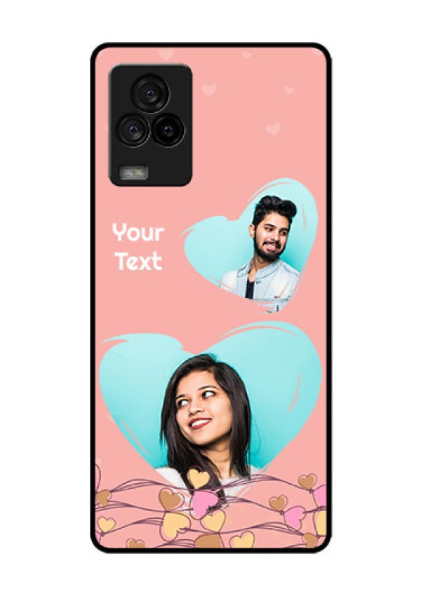 iQOO 7 Legend 5G Custom Glass Mobile Case - Love Doodle Design