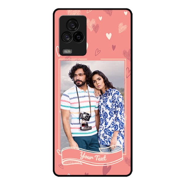 iQOO 7 Legend 5G Custom Glass Phone Case - Love doodle art Design