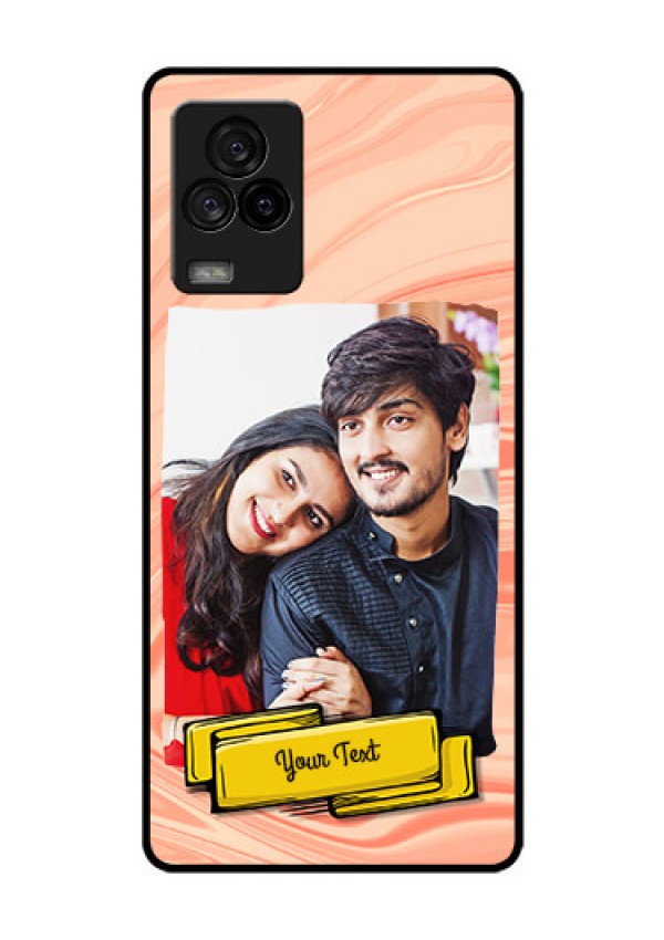 iQOO 7 Legend 5G Personalized Glass Phone Case - Marble Texture Design