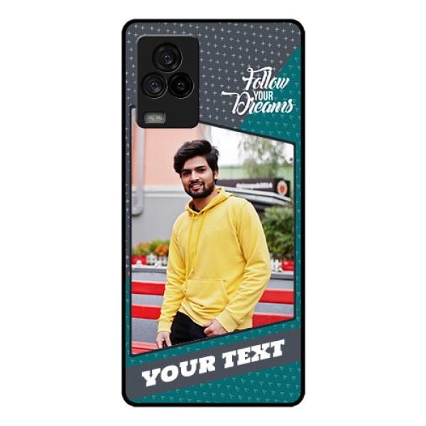 iQOO 7 Legend 5G Personalized Glass Phone Case - Background Pattern Design with Quote