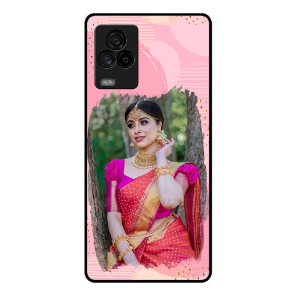 iQOO 7 Legend 5G Personalized Glass Phone Case - Gold Glitter Splash Design iQOO 7 Legend 5G Personalized Glass Phone Case - Gold Glitter Splash Design