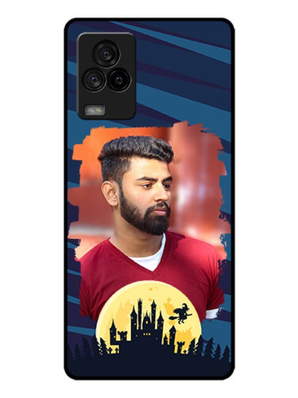 Custom iQOO 7 Legend 5G Photo Printing on Glass Case - Halloween Witch Design 