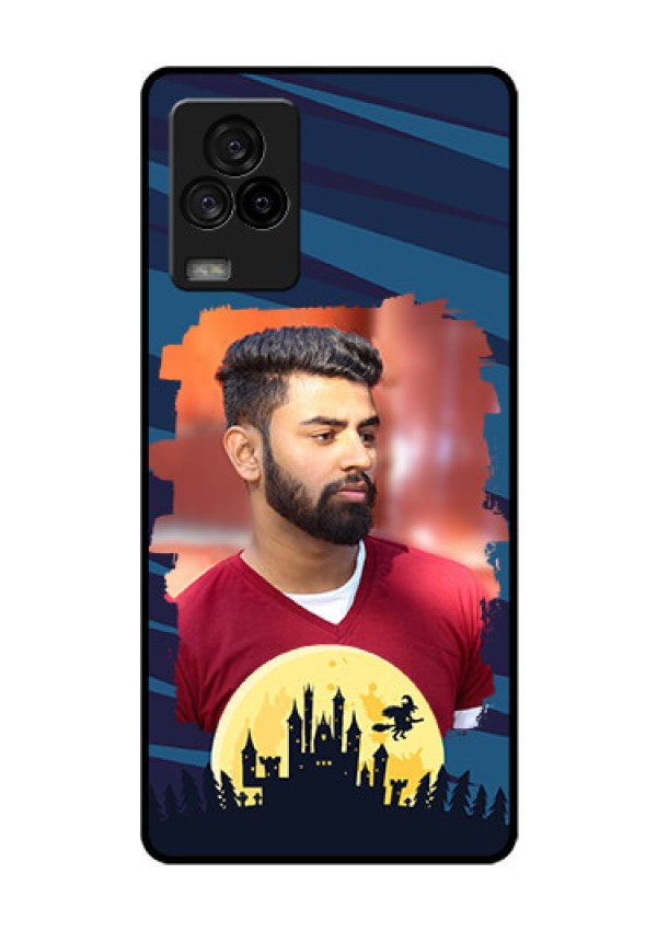 iQOO 7 Legend 5G Photo Printing on Glass Case - Halloween Witch Design 