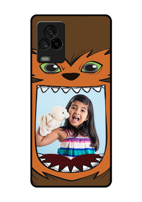 iQOO 7 Legend 5G Photo Printing on Glass Case - Owl Monster Back Case Design