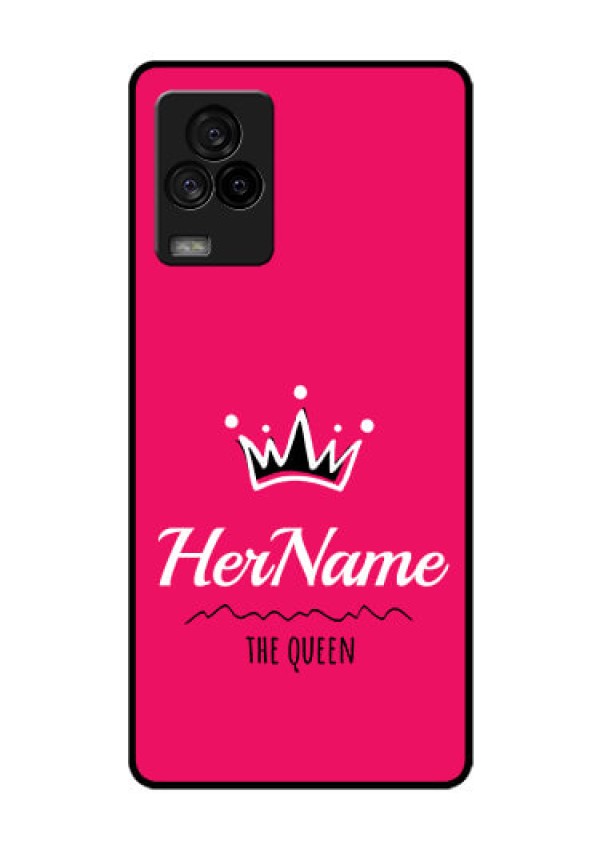 iQOO 7 Legend 5G Glass Phone Case Queen with Name
