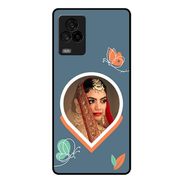 iQOO 7 Legend 5G Custom Glass Mobile Case - Droplet Butterflies Design