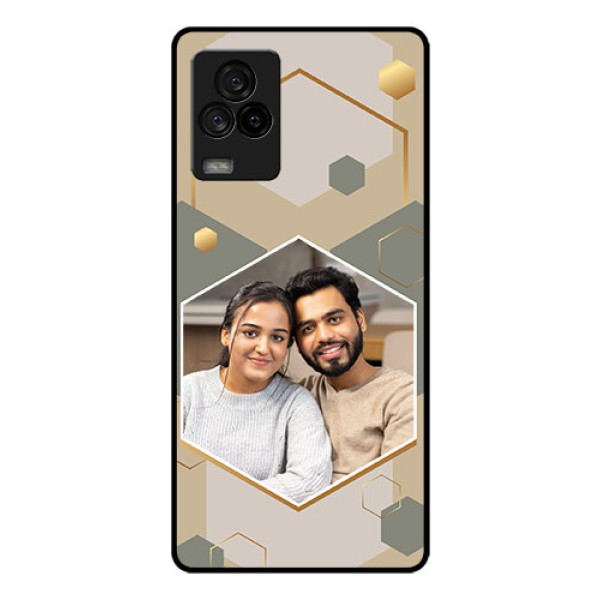 iQOO 7 Legend 5G Photo Printing on Glass Case - Stylish Hexagon Pattern Design iQOO 7 Legend 5G Photo Printing on Glass Case - Stylish Hexagon Pattern Design
