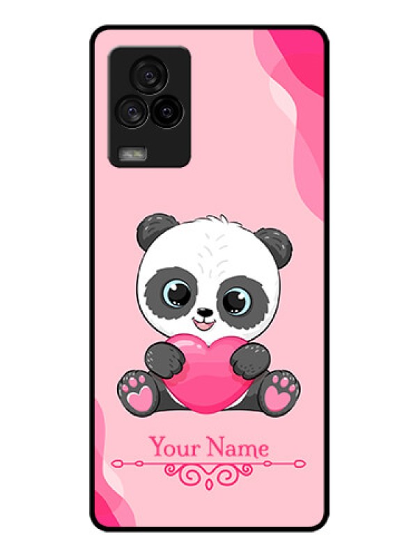 Custom iQOO 7 Legend 5G Custom Glass Mobile Case - Cute Panda Design