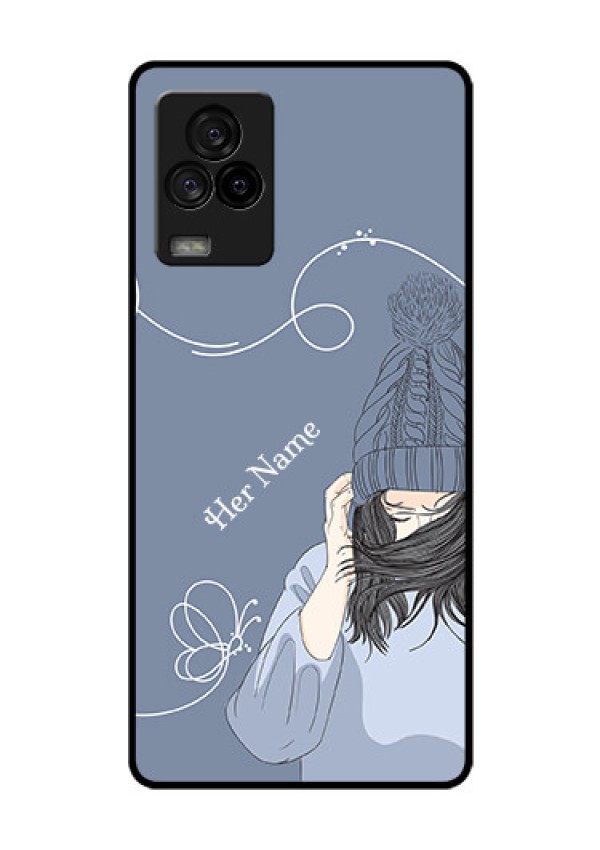 iQOO 7 Legend 5G Custom Glass Mobile Case - Girl in winter outfit Design