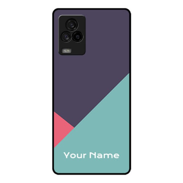 iQOO 7 Legend 5G Custom Glass Mobile Case - Tri Color abstract Design