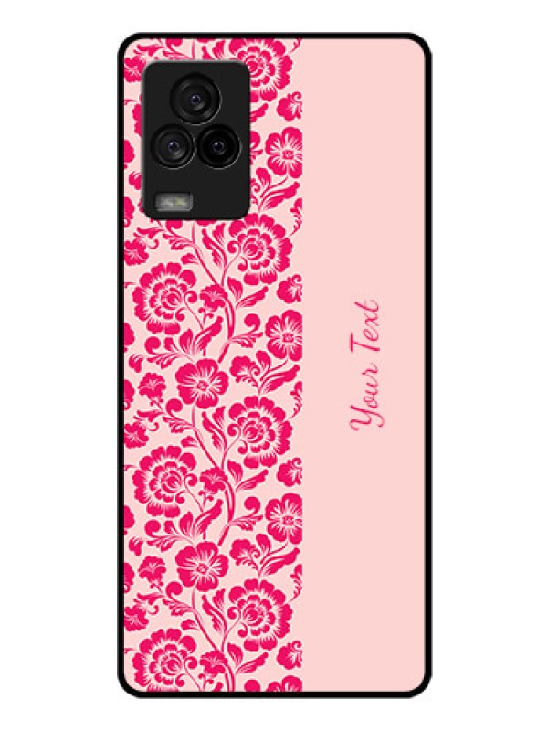 Custom iQOO 7 Legend 5G Custom Glass Phone Case - Attractive Floral Pattern Design