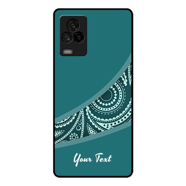 iQOO 7 Legend 5G Photo Printing on Glass Case - semi visible floral Design