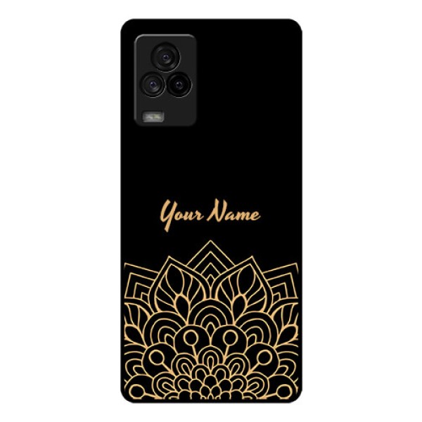 iQOO 7 Legend 5G Custom Glass Phone Case - Golden mandala Design