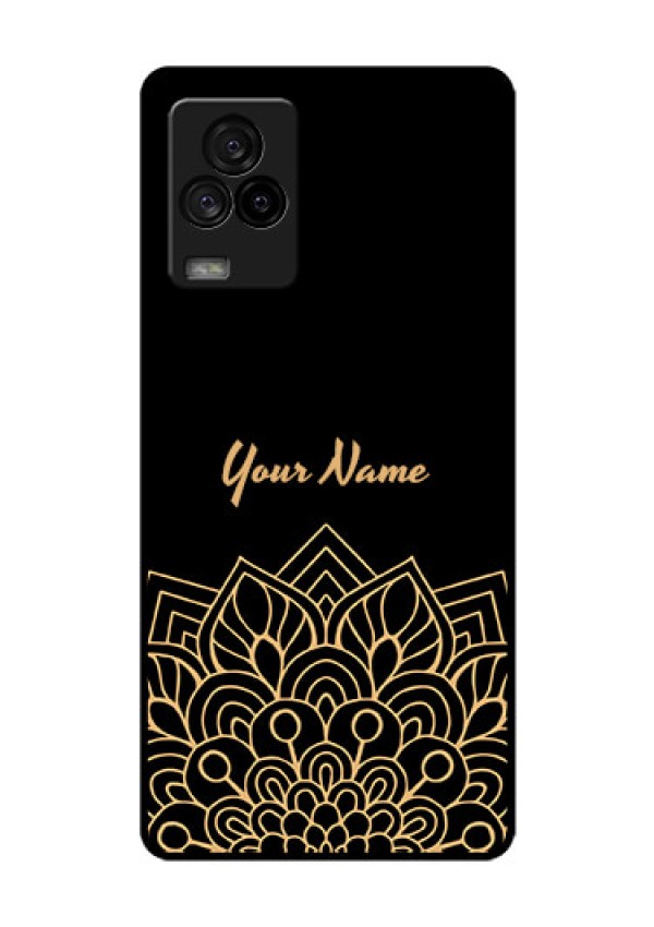 iQOO 7 Legend 5G Custom Glass Phone Case - Golden mandala Design