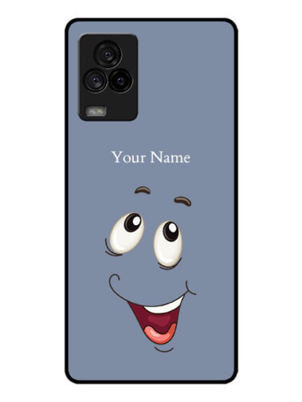Custom iQOO 7 Legend 5G Photo Printing on Glass Case - Laughing Cartoon Face Design