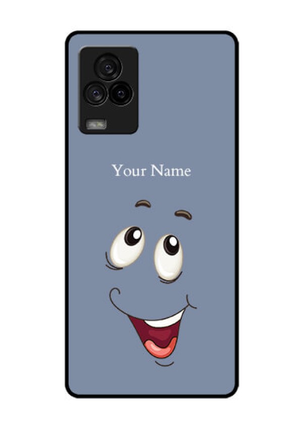 iQOO 7 Legend 5G Photo Printing on Glass Case - Laughing Cartoon Face Design