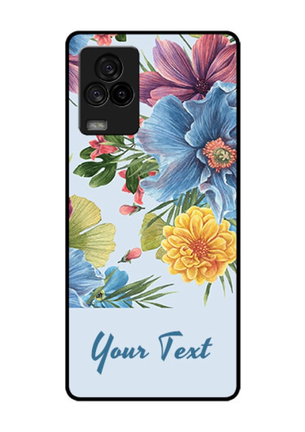 iQOO 7 Legend 5G Custom Glass Mobile Case - Stunning Watercolored Flowers Painting Design