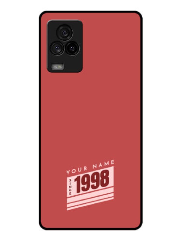 Custom iQOO 7 Legend 5G Custom Glass Phone Case - Red custom year of birth Design