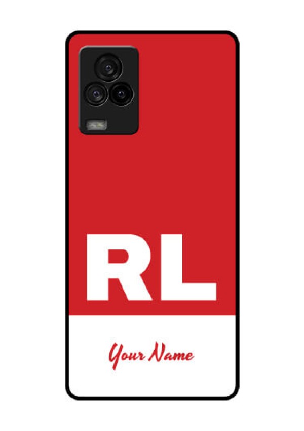 iQOO 7 Legend 5G Personalized Glass Phone Case - dual tone custom text Design