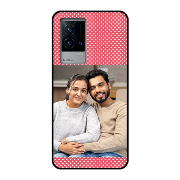 iQOO 9 5G Custom Glass Phone Case - White Dotted Design
