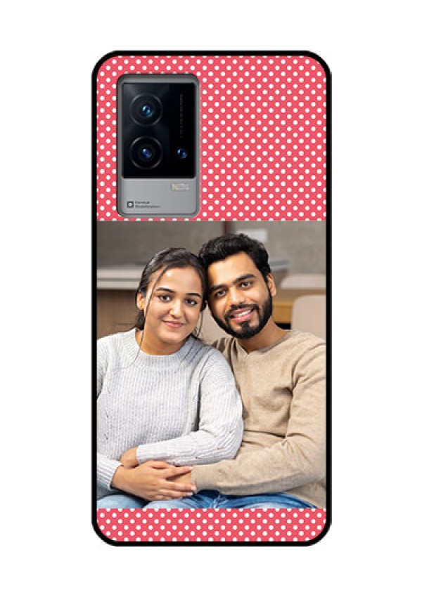 iQOO 9 5G Custom Glass Phone Case - White Dotted Design