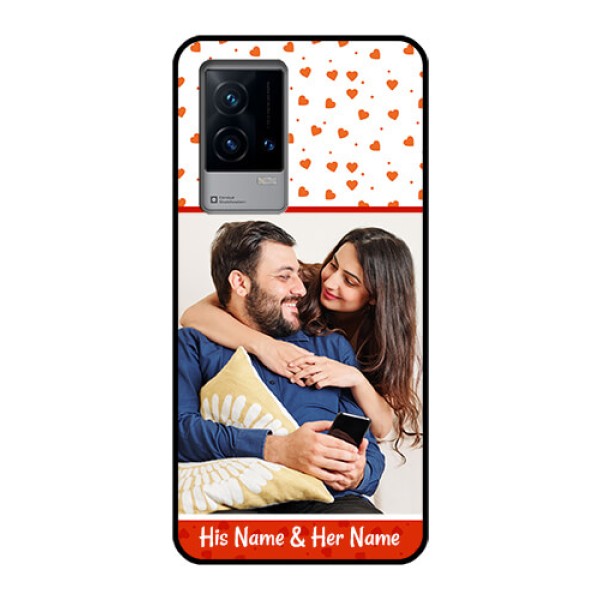 iQOO 9 5G Custom Glass Phone Case - Orange Love Symbol Design iQOO 9 5G Custom Glass Phone Case - Orange Love Symbol Design