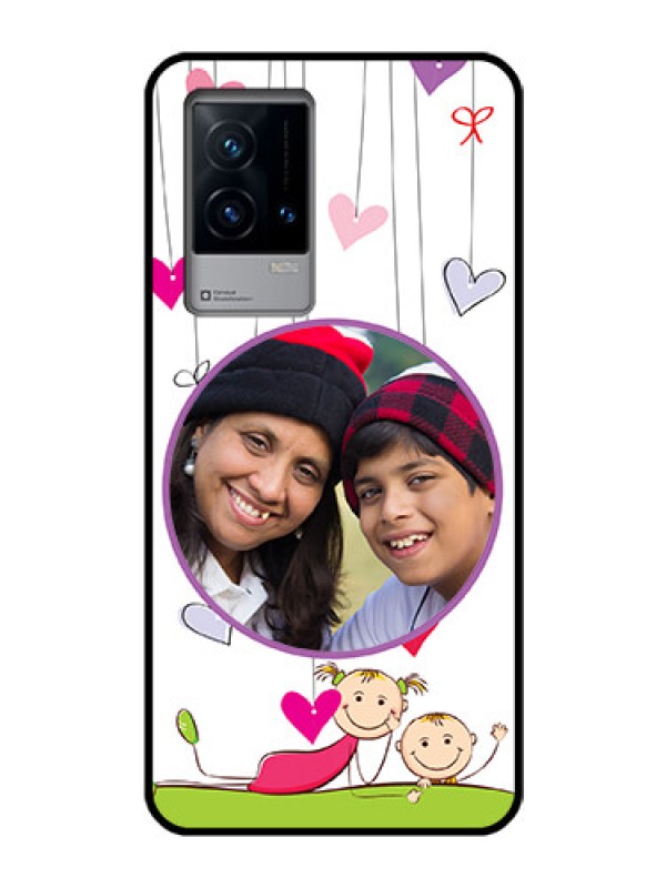 Custom iQOO 9 5G Photo Printing on Glass Case - Cute Kids Phone Case Design