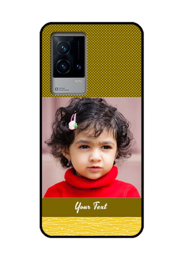 iQOO 9 5G Custom Glass Phone Case - Simple Green Color Design