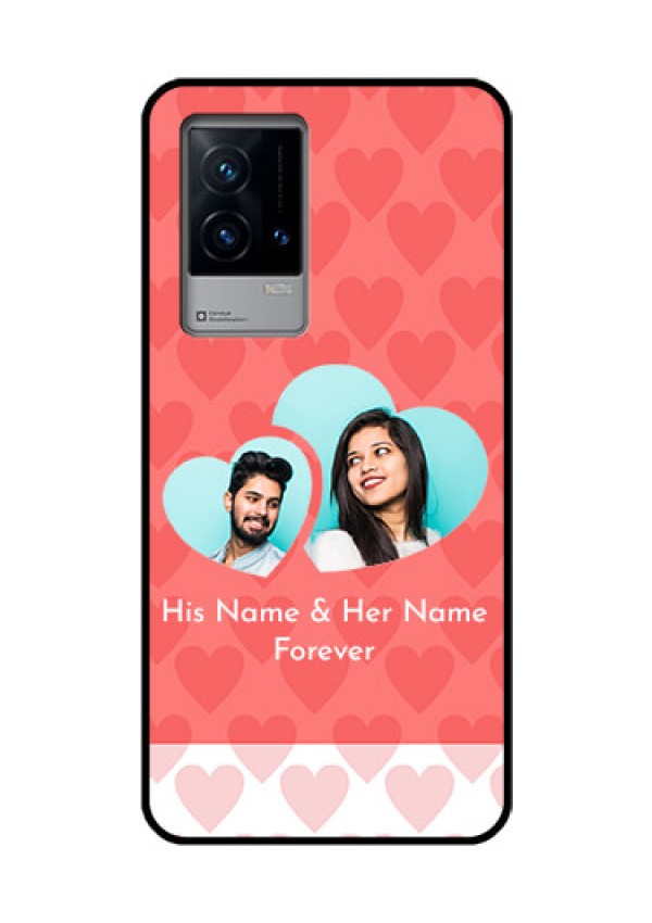 iQOO 9 5G Personalized Glass Phone Case - Couple Pic Upload Design