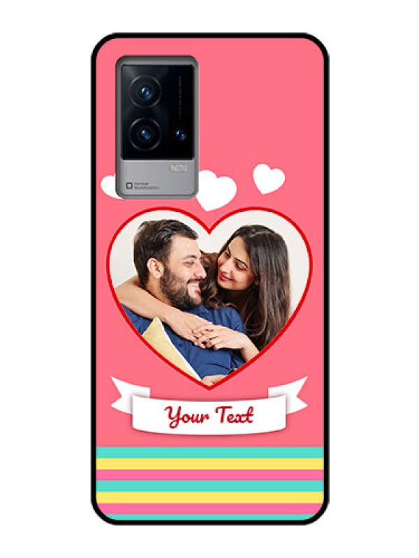 Custom iQOO 9 5G Photo Printing on Glass Case - Love Doodle Design