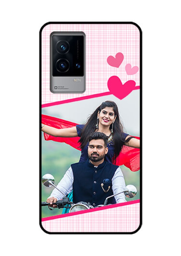 iQOO 9 5G Custom Glass Phone Case - Love Shape Heart Design