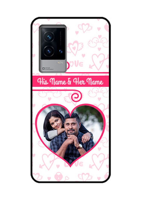 iQOO 9 5G Personalized Glass Phone Case - Heart Shape Love Design