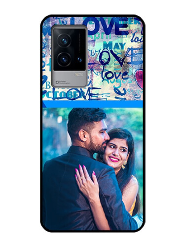 Custom iQOO 9 5G Custom Glass Mobile Case - Colorful Love Design
