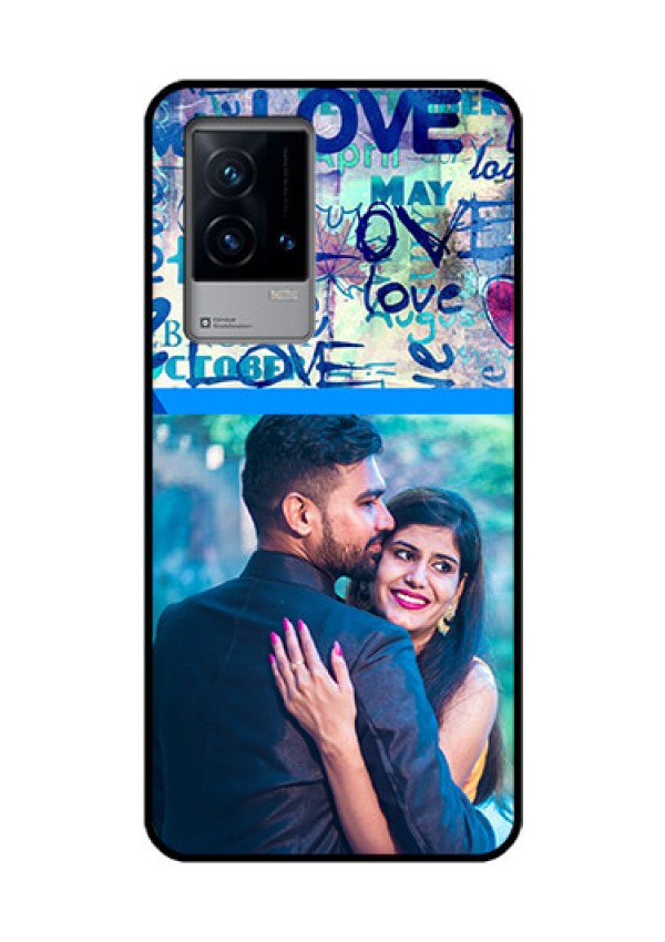 iQOO 9 5G Custom Glass Mobile Case - Colorful Love Design