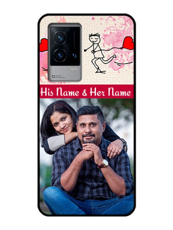 Custom iQOO 9 5G Photo Printing on Glass Case - You and Me Case Design