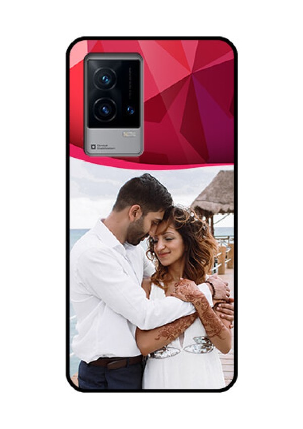 iQOO 9 5G Custom Glass Mobile Case - Red Abstract Design