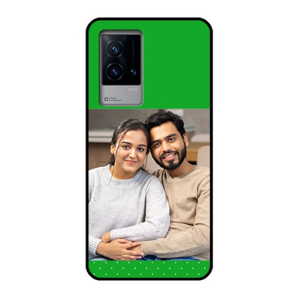 iQOO 9 5G Personalized Glass Phone Case - Green Pattern Design