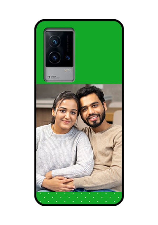 iQOO 9 5G Personalized Glass Phone Case - Green Pattern Design