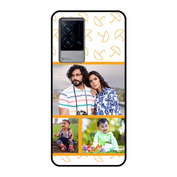 iQOO 9 5G Custom Glass Mobile Case - Yellow Pattern Design