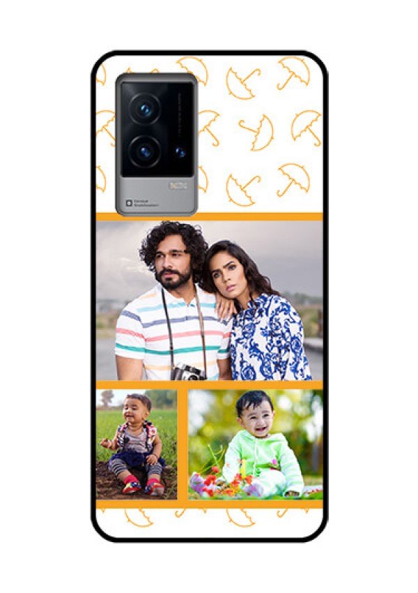 iQOO 9 5G Custom Glass Mobile Case - Yellow Pattern Design