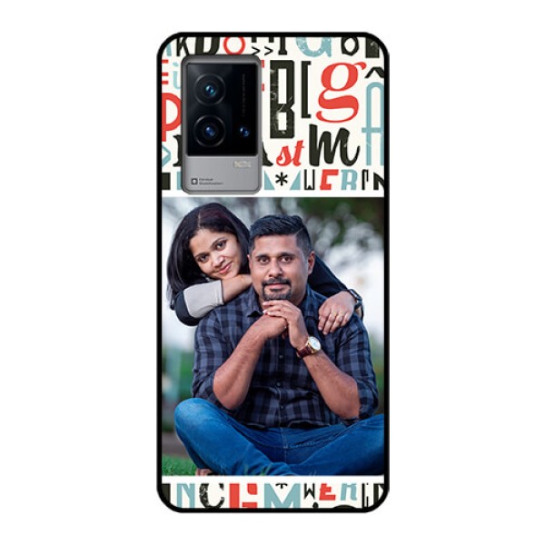 iQOO 9 5G Personalized Glass Phone Case - Alphabet Design