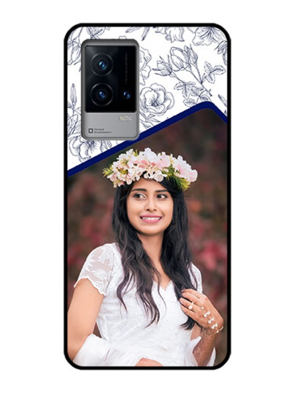 Custom iQOO 9 5G Personalized Glass Phone Case - Premium Floral Design