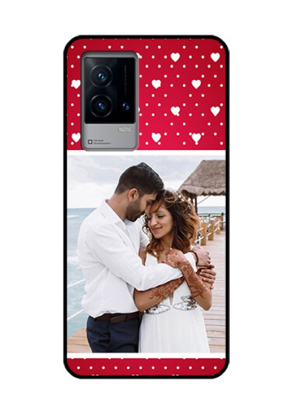 iQOO 9 5G Photo Printing on Glass Case - Hearts Mobile Case Design