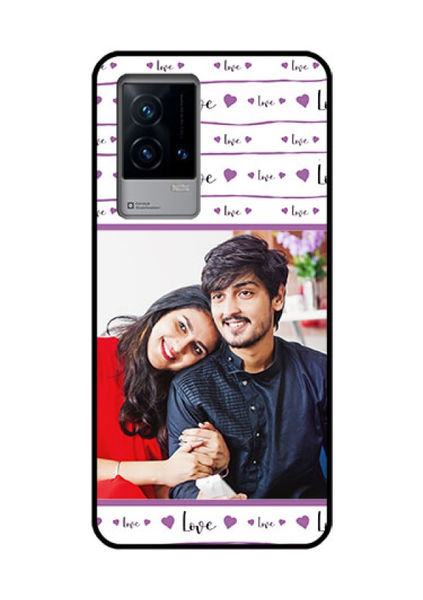 iQOO 9 5G Custom Glass Mobile Case - Couples Heart Design