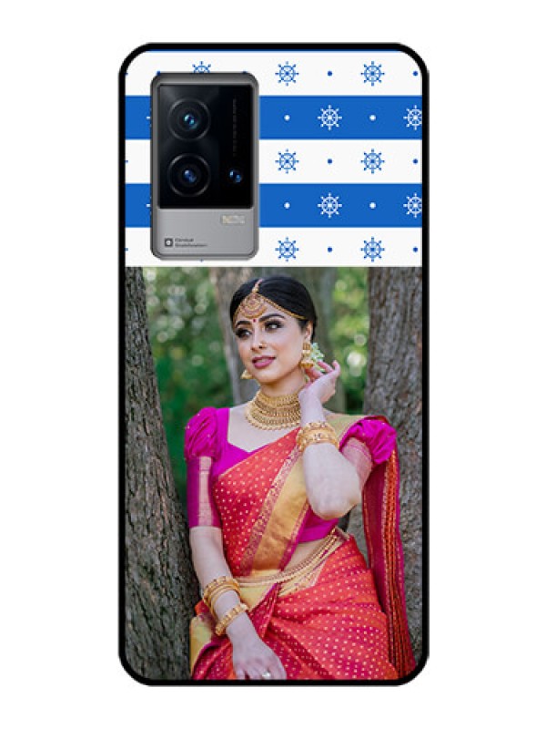 Custom iQOO 9 5G Photo Printing on Glass Case - Snow Pattern Design