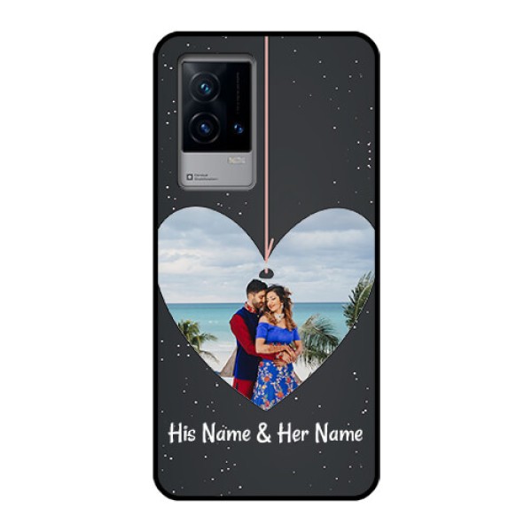 iQOO 9 5G Custom Glass Phone Case - Hanging Heart Design