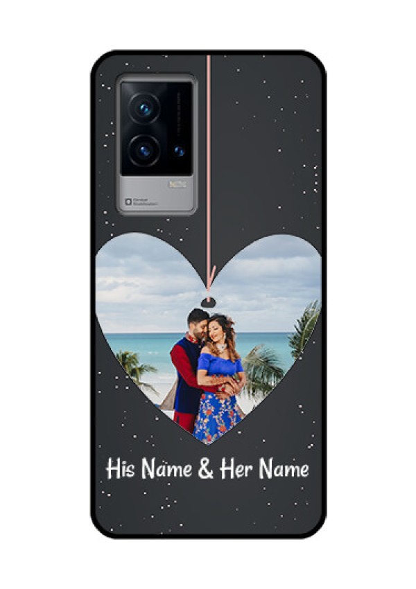 iQOO 9 5G Custom Glass Phone Case - Hanging Heart Design