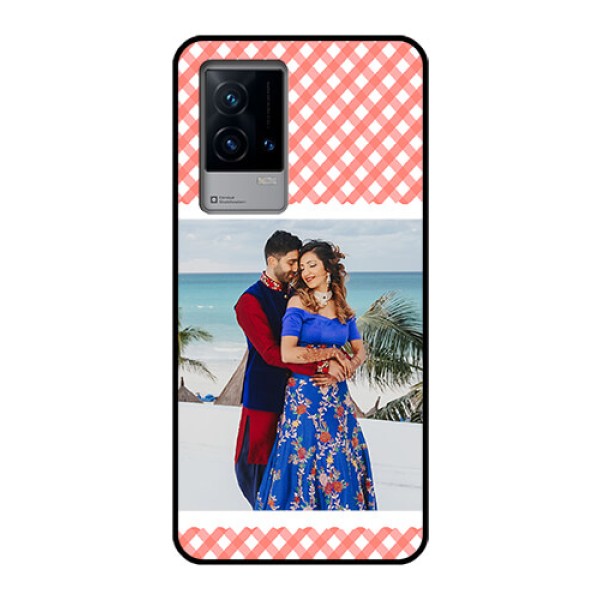 iQOO 9 5G Personalized Glass Phone Case - Pink Pattern Design