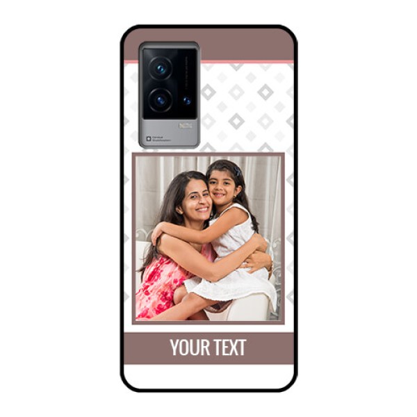 iQOO 9 5G Photo Printing on Glass Case - Simple Diamond Design